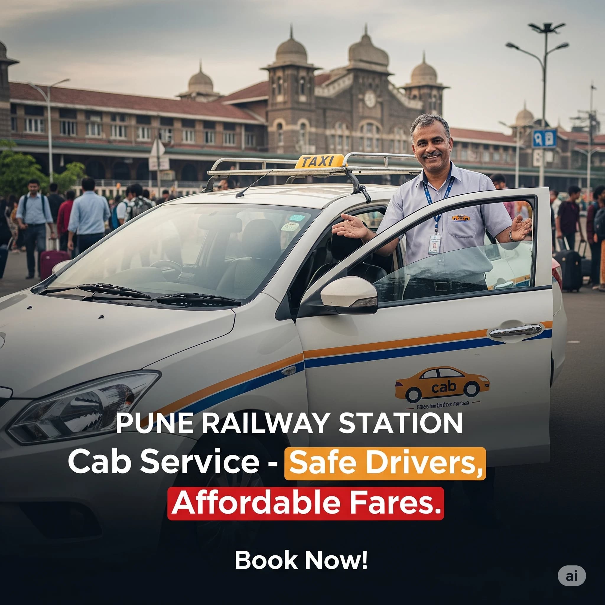 Cab at Pune Railway Station