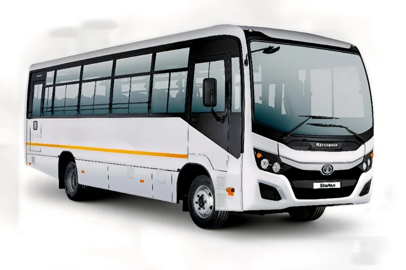 SelectBus 32-seater non-AC bus side profile with windows for sightseeing trips